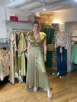 Load image into Gallery viewer, Gold Wraparound Dress
