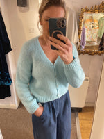 Load image into Gallery viewer, Vee Neck Mohair Mix Cardi
